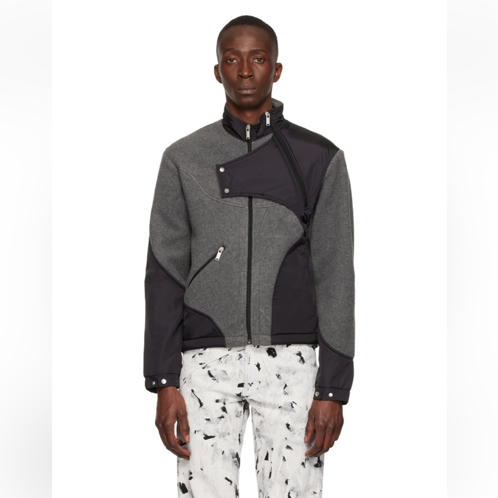 HELIOT EMIL Paneled Fleece Jacket- M